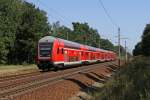 Der RE1 nach Berlin in Fangschleuse am 19,08,12