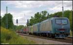 E 412 018-4 (Trenitalia), E 412 XXX-X (Trenitalia) und 182 511-6 (TXL) in A�ling am 7.8.2012.