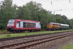 Die CFL 4004 brachte die CFL 1604 + Wagen nach Igel um dann mit der DB Museum E40 128 weiter nach Koblenz gebracht zu werden von wo es dann weiter zum 150 Jahre AW Fest nach Neum�nster ging , hier in