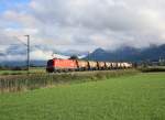 1016 029-9 mit einem gemischten G�terzug am 11.