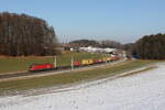 1016 021 mit einem  Containerzug  aus Salzburg kommend am 19.