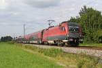 Die 1116 221 in Raubling am 03,08,12 