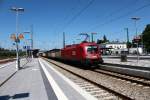 1116 104-1 durchf�hrt mit einem Containerzug am 26.