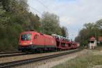 1116 198-3 kam mit einem Autozug aus M�nchen.