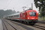 Die 1216 018 in A�ling (Oberbay) am 30,07,11 