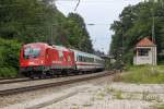 Die 1216 012 in A�ling (Oberbay) am 30,07,11 