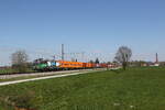 6193 223 von  WLC  mit einem Containerzug aus Salzburg kommend am 22.